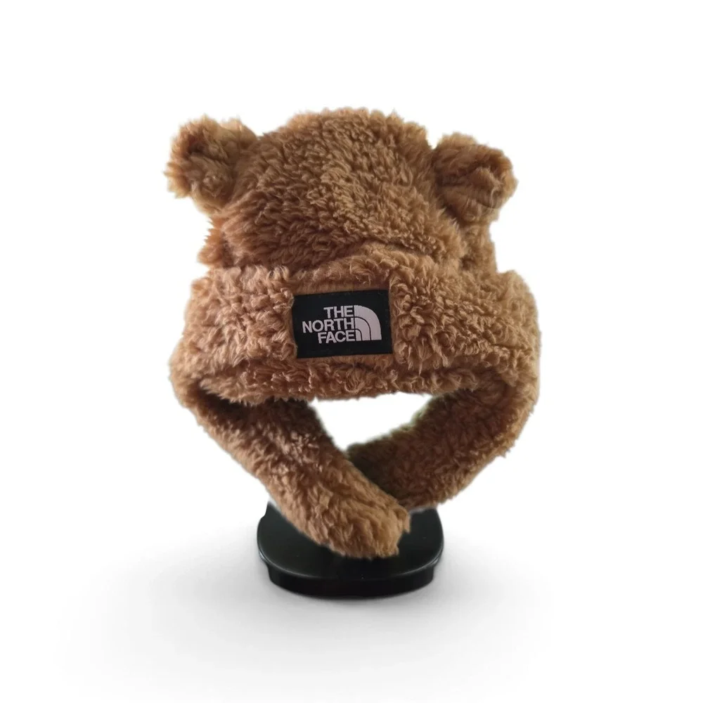 THE NORTH FACE BABY BEAR SUAVE OSO BEANIE TRAPPER HAT BROWN 6-24 MONTHS